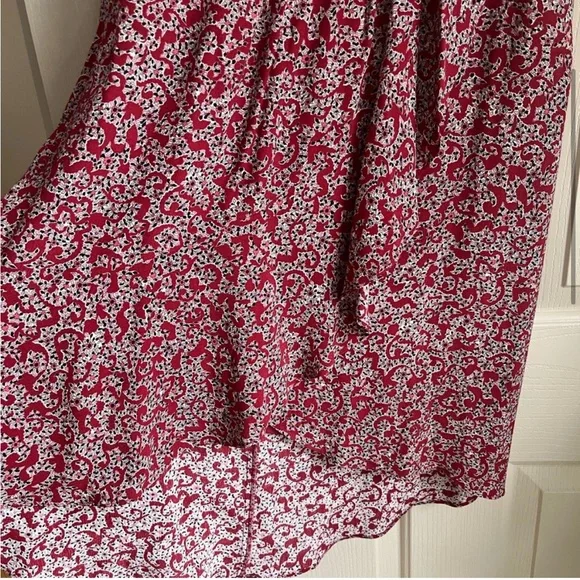 BA&SH Chelsea Wrap-effect Red Floral Print Crepe Dress 6 Like New - Picture 12 of 16